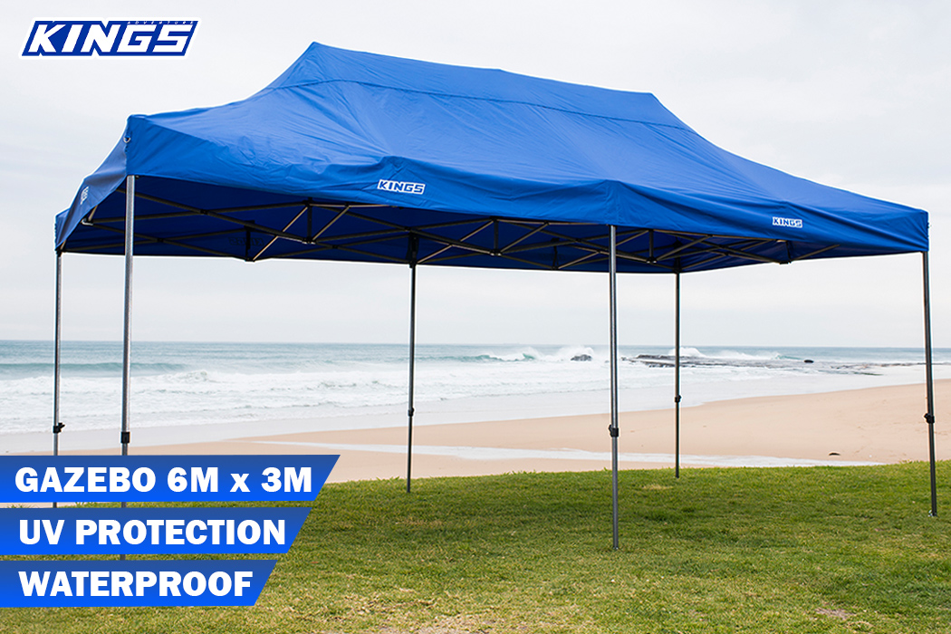 Kings Gazebo 6mx3m Heavy Duty Steel Frame picnics shelter Camping